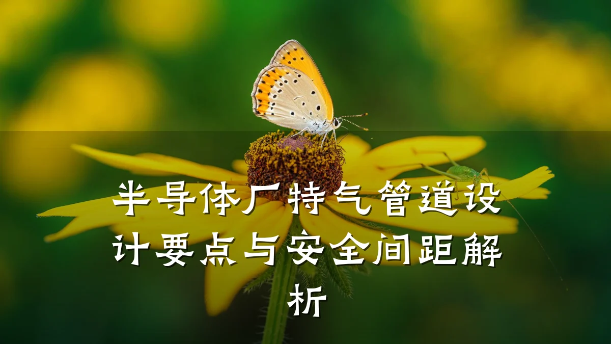 半导体厂特气管道设计要点与安全间距解析