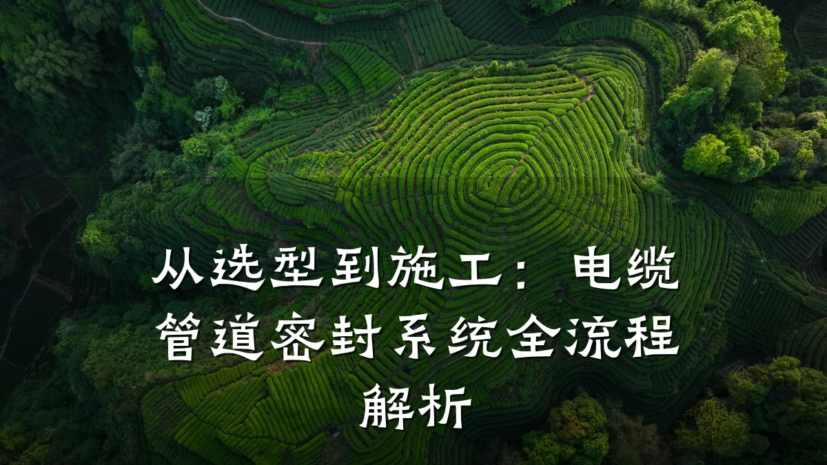 从选型到施工:电缆管道密封系统全流程解析