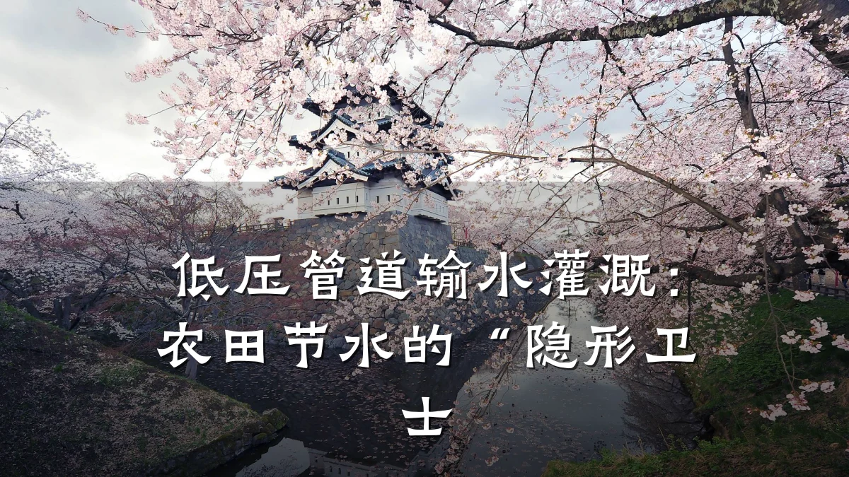 低压管道输水灌溉:农田节水的“隐形卫士
