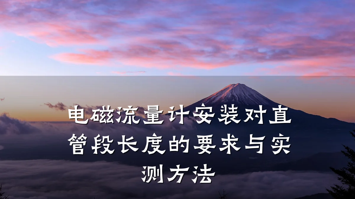 电磁流量计安装对直管段长度的要求与实测方法