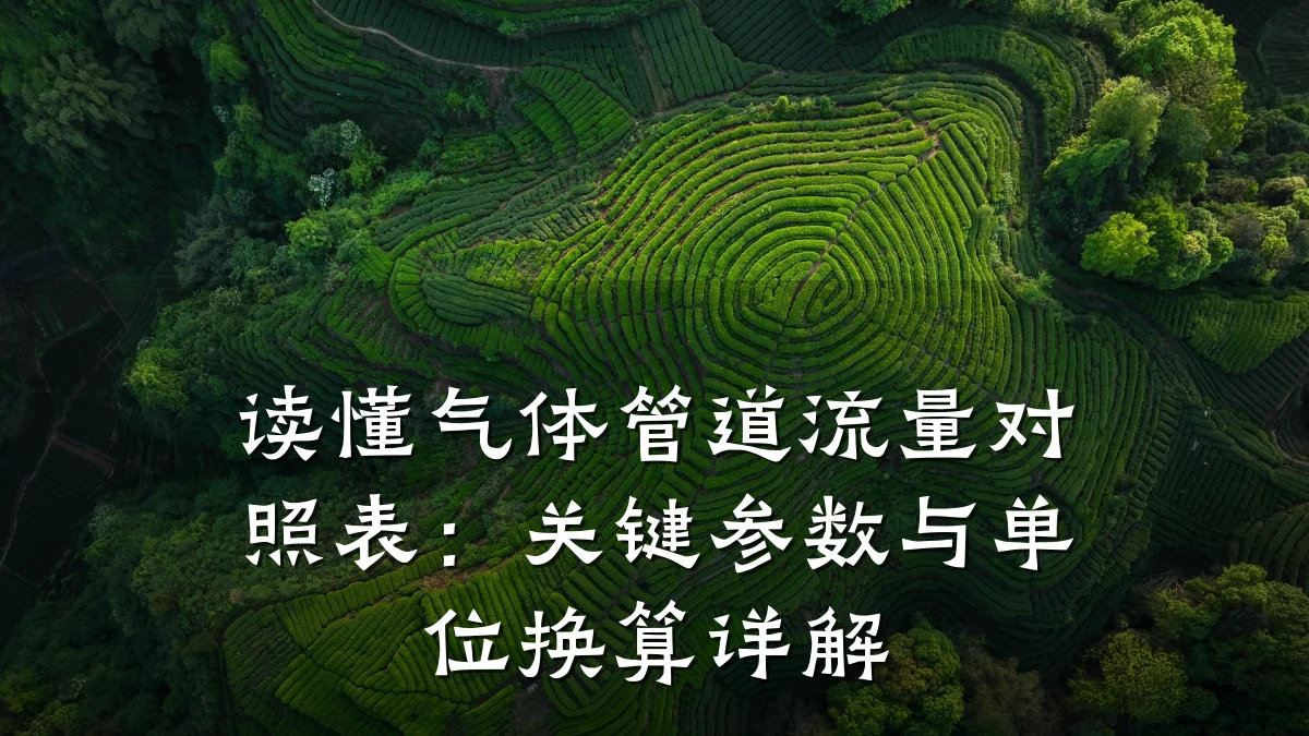 读懂气体管道流量对照表:关键参数与单位换算详解