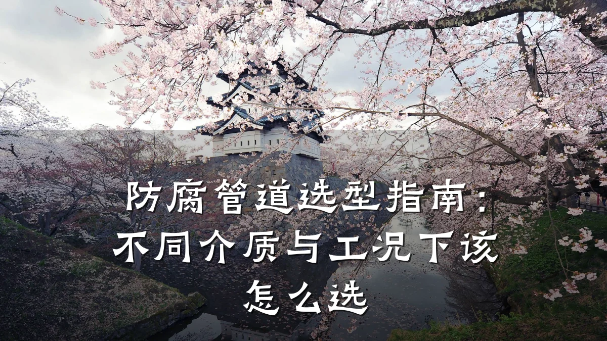 防腐管道选型指南:不同介质与工况下该怎么选