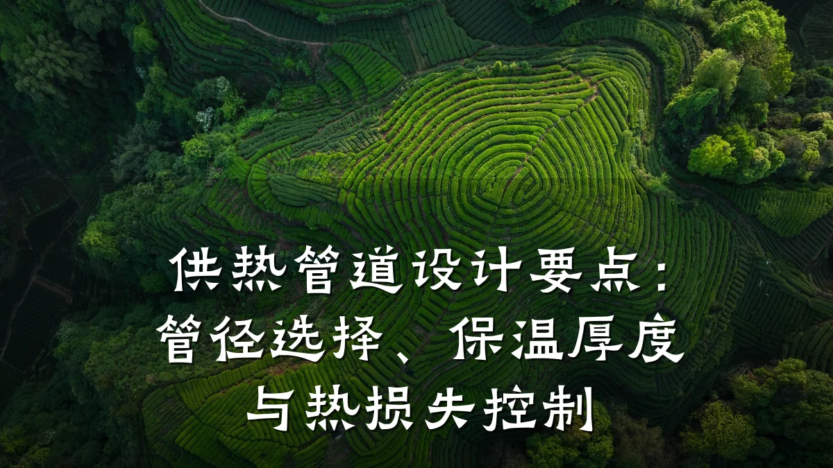 供热管道设计要点:管径选择、保温厚度与热损失控制