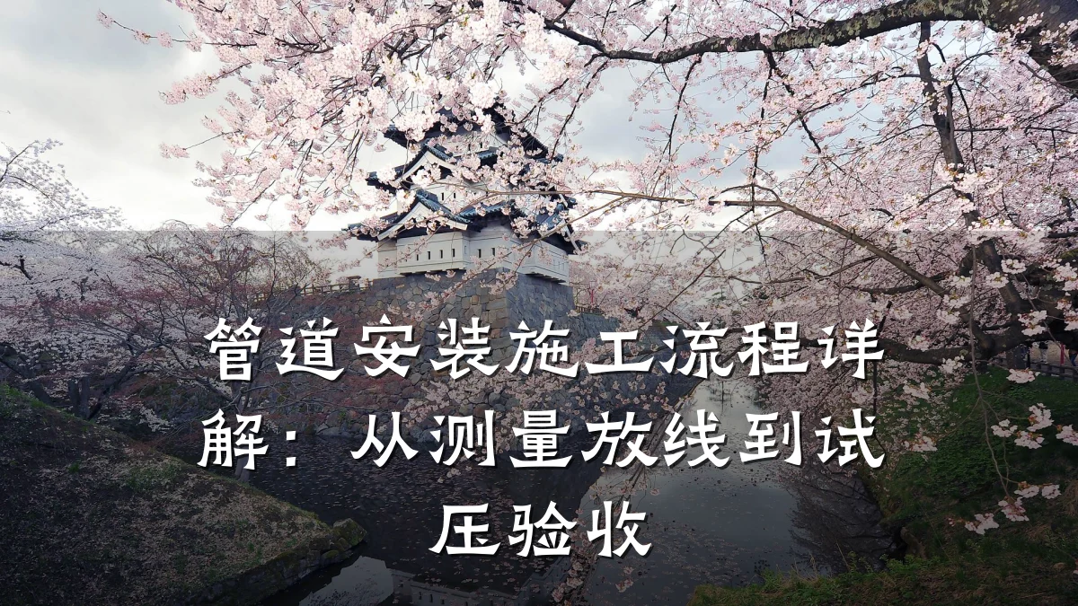 管道安装施工流程详解:从测量放线到试压验收