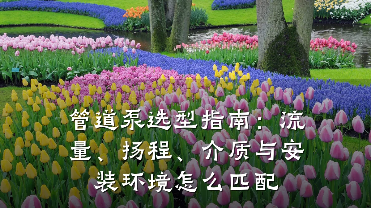 管道泵选型指南:流量、扬程、介质与安装环境怎么匹配