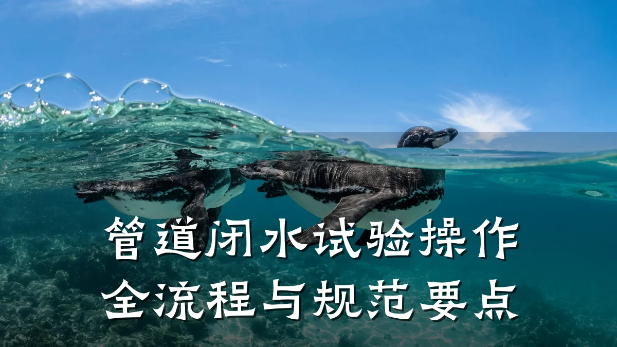 管道闭水试验操作全流程与规范要点