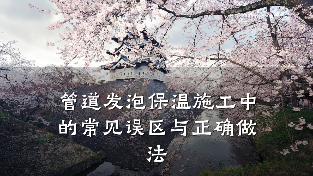 管道发泡保温施工中的常见误区与正确做法