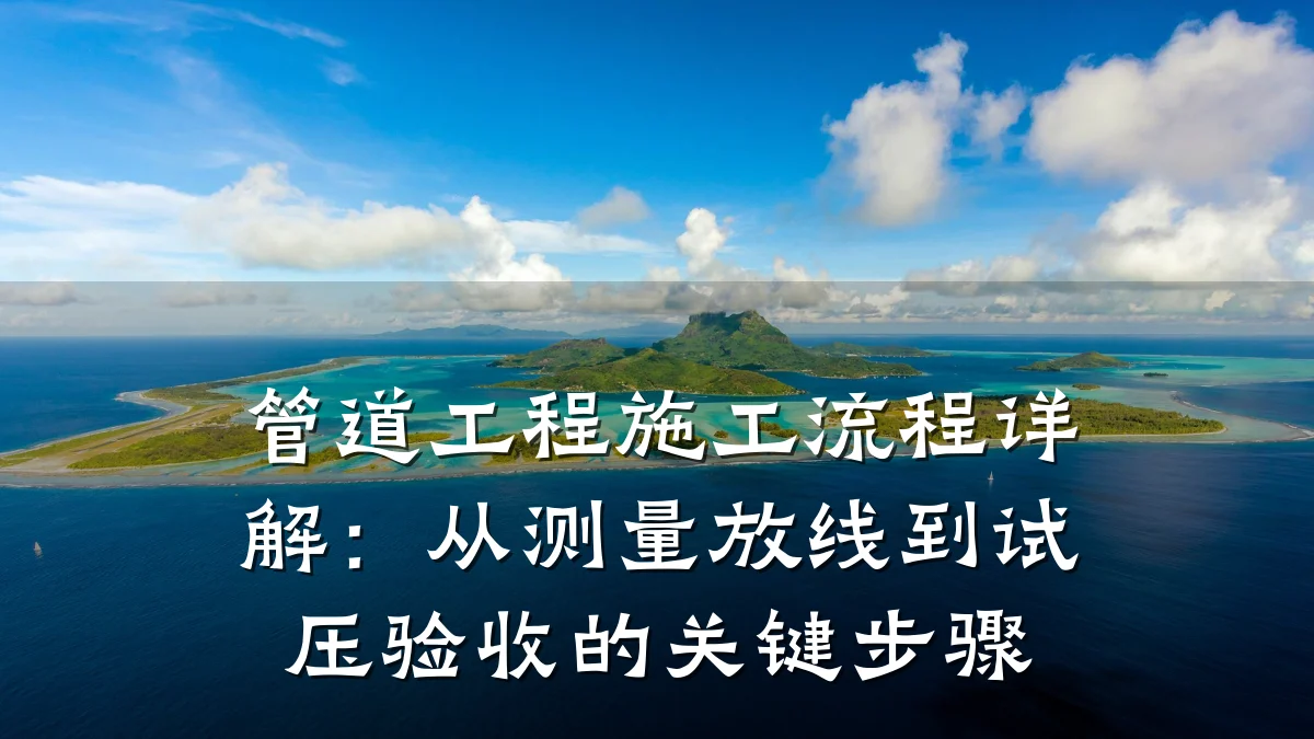 管道工程施工流程详解:从测量放线到试压验收的关键步骤