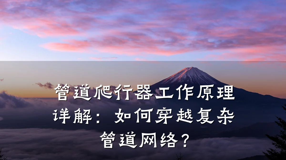 管道爬行器工作原理详解:如何穿越复杂管道网络?