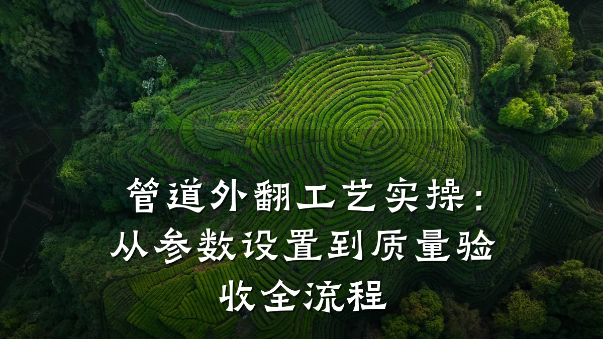 管道外翻工艺实操:从参数设置到质量验收全流程