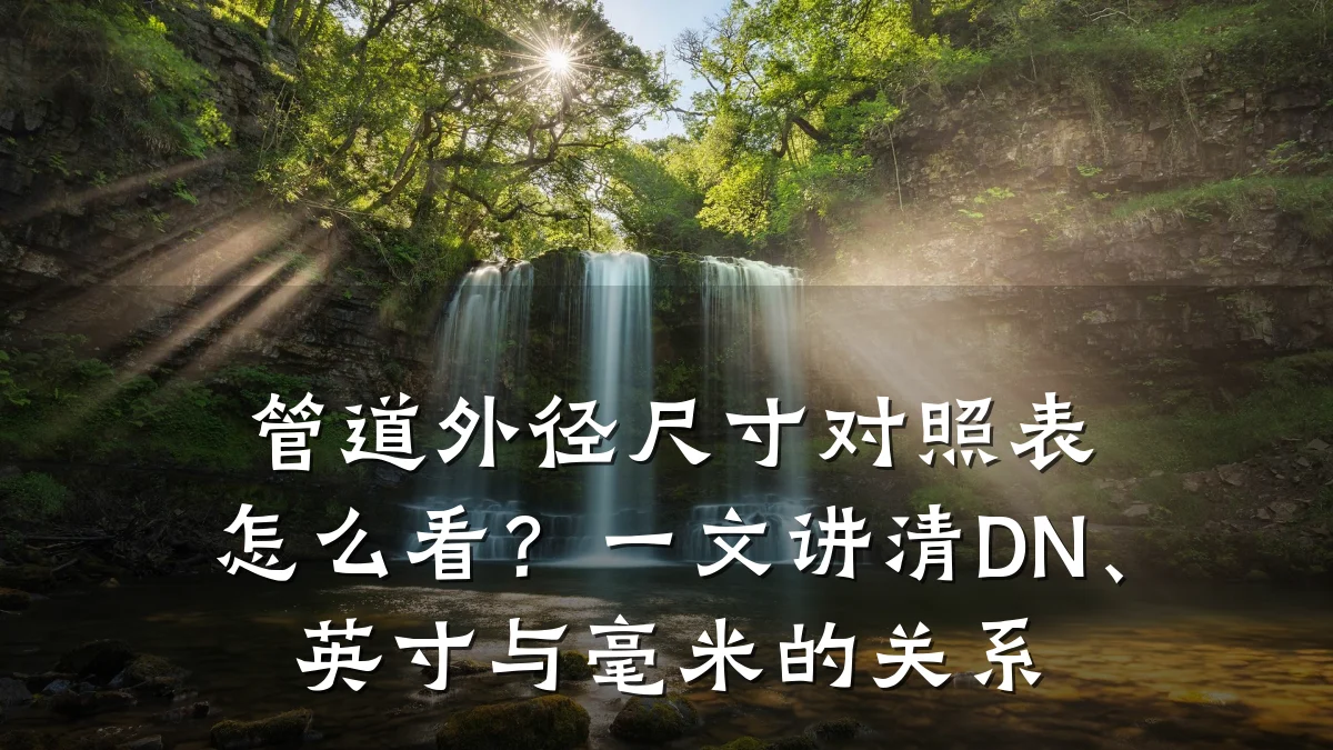 管道外径尺寸对照表怎么看?一文讲清DN、英寸与毫米的关系