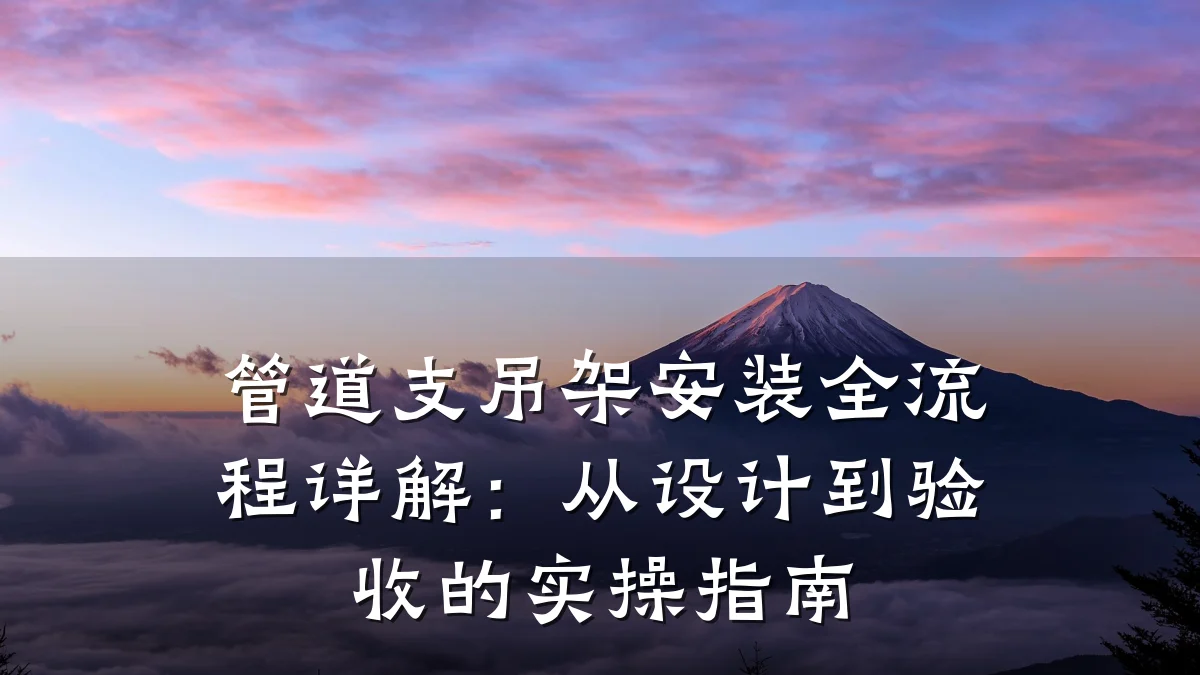 管道支吊架安装全流程详解:从设计到验收的实操指南