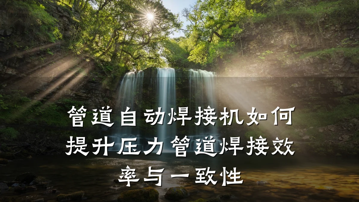 管道自动焊接机如何提升压力管道焊接效率与一致性