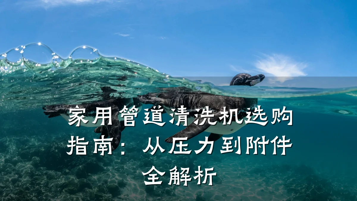 家用管道清洗机选购指南：从压力到附件全解析