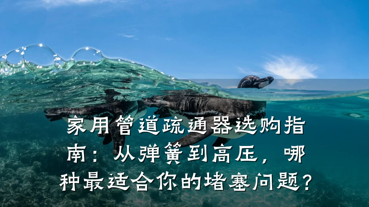 家用管道疏通器选购指南:从弹簧到高压,哪种最适合你的堵塞问题?