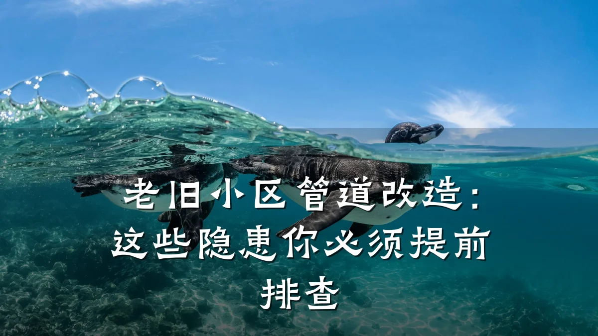 老旧小区管道改造:这些隐患你必须提前排查