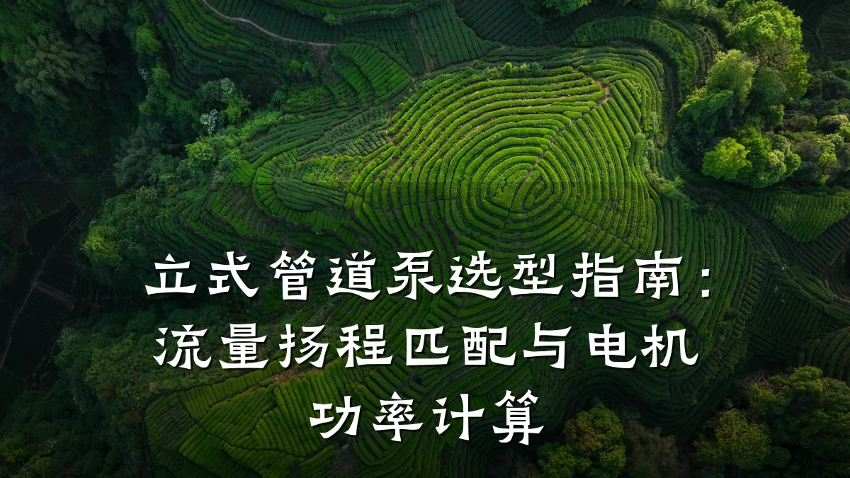 立式管道泵选型指南：流量扬程匹配与电机功率计算