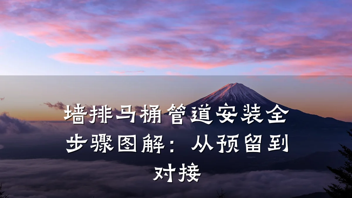 墙排马桶管道安装全步骤图解:从预留到对接