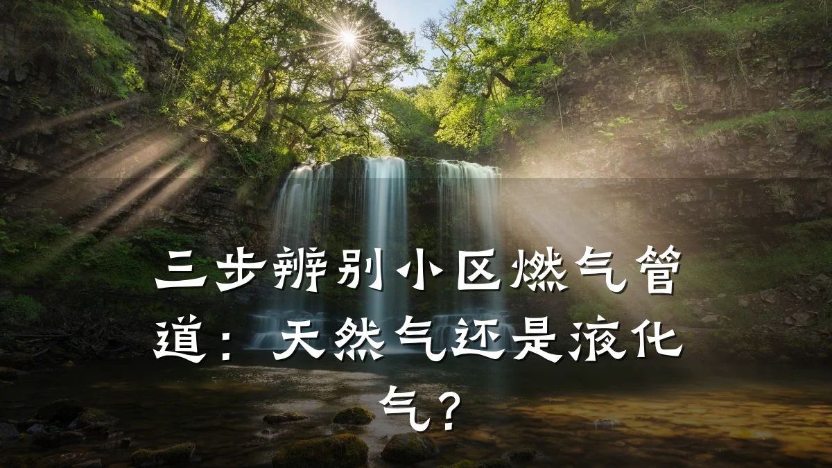 三步辨别小区燃气管道:天然气还是液化气?