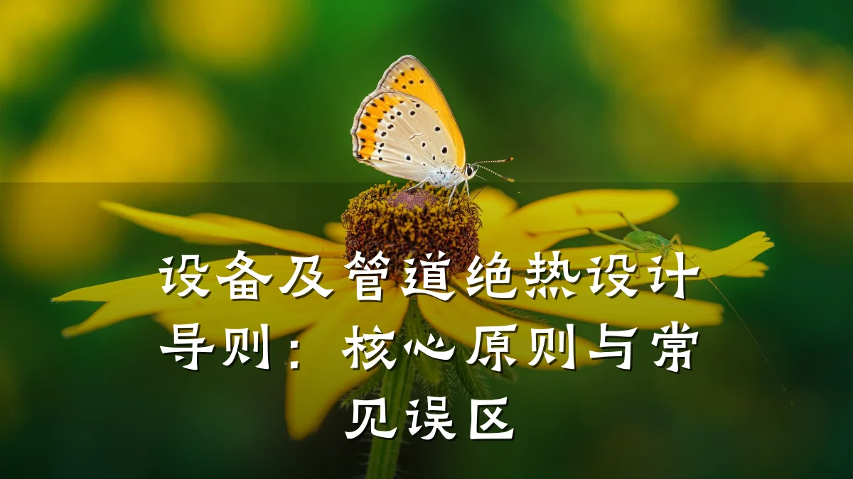 设备及管道绝热设计导则:核心原则与常见误区