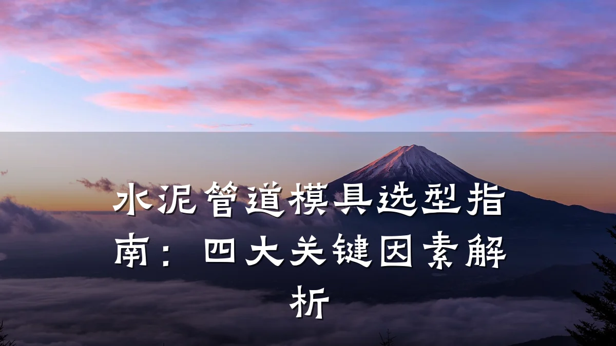 水泥管道模具选型指南:四大关键因素解析