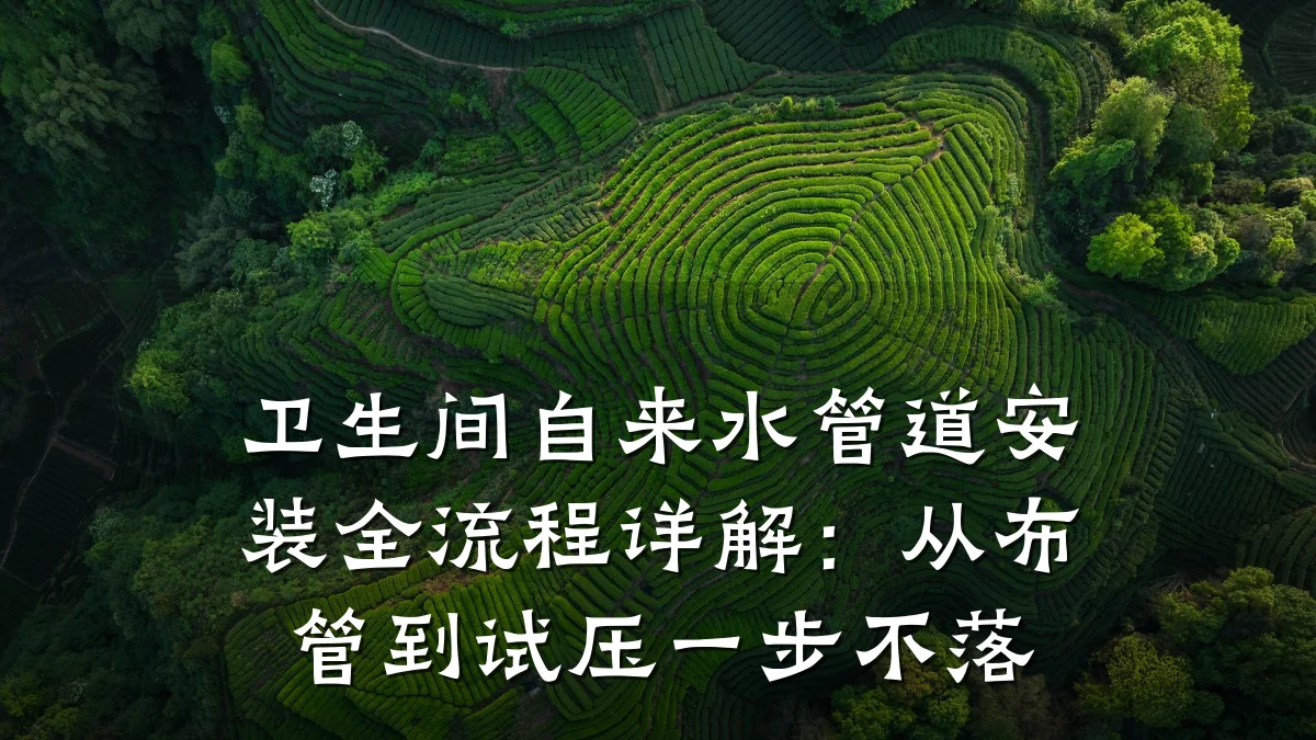 卫生间自来水管道安装全流程详解:从布管到试压一步不落