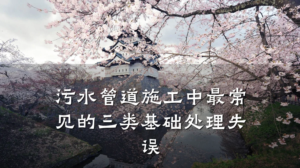 污水管道施工中最常见的三类基础处理失误