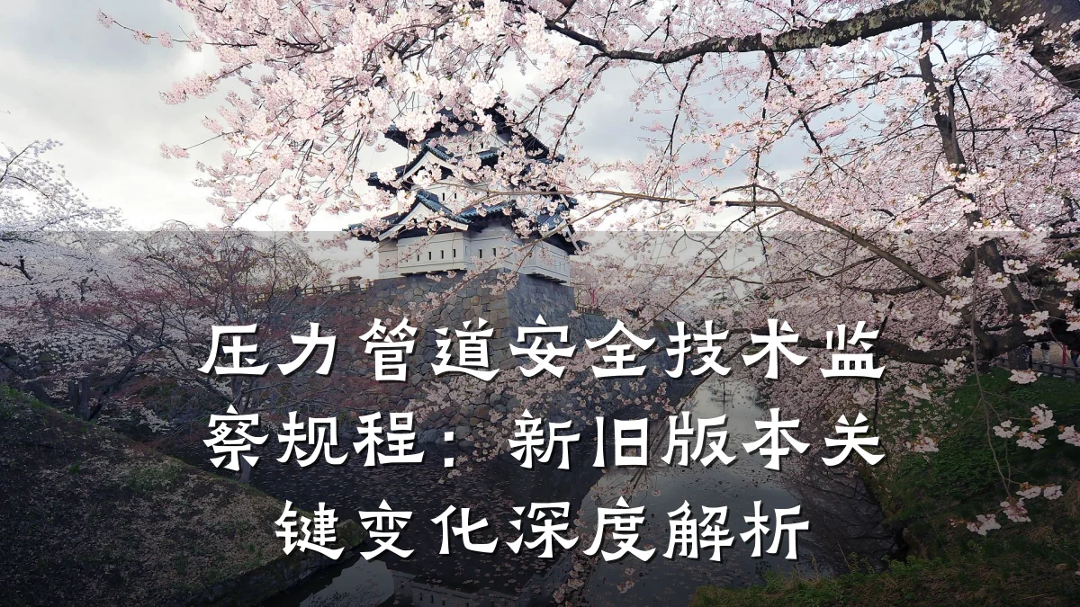压力管道安全技术监察规程:新旧版本关键变化深度解析