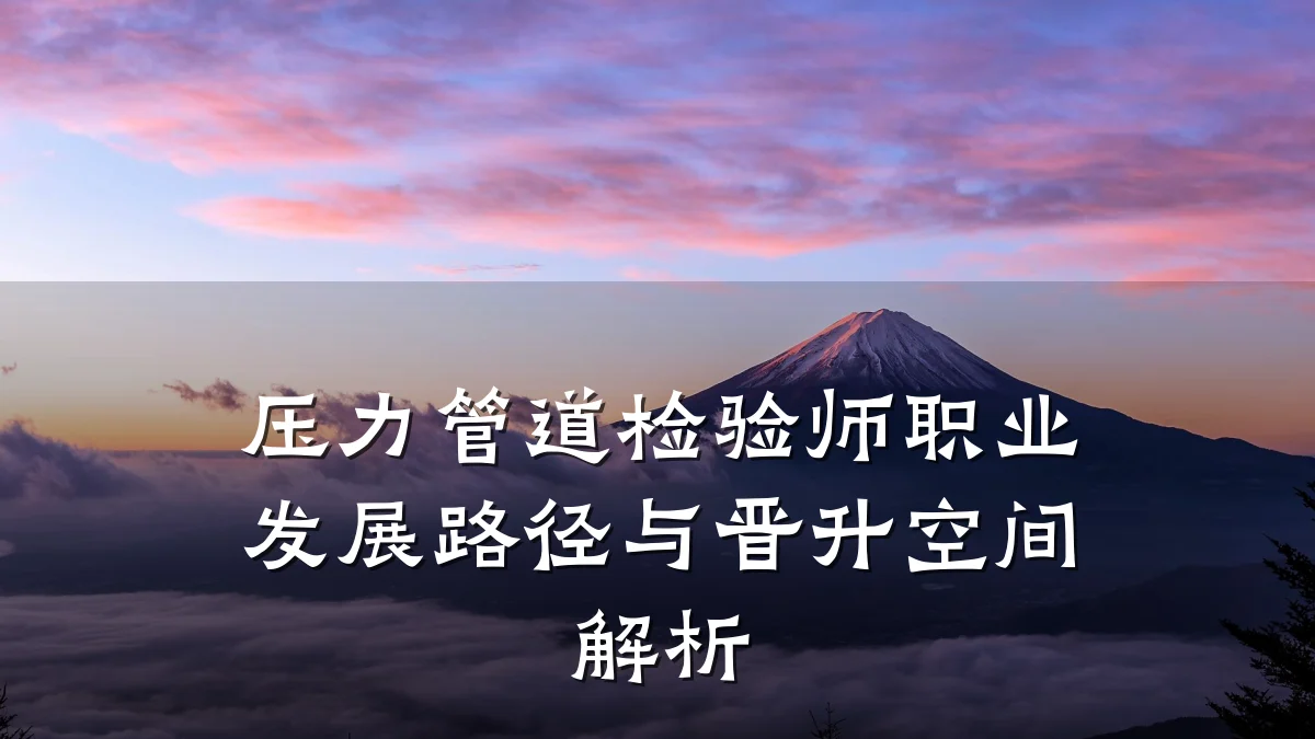 压力管道检验师职业发展路径与晋升空间解析