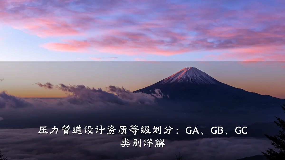 压力管道设计资质等级划分:GA、GB、GC 类别详解