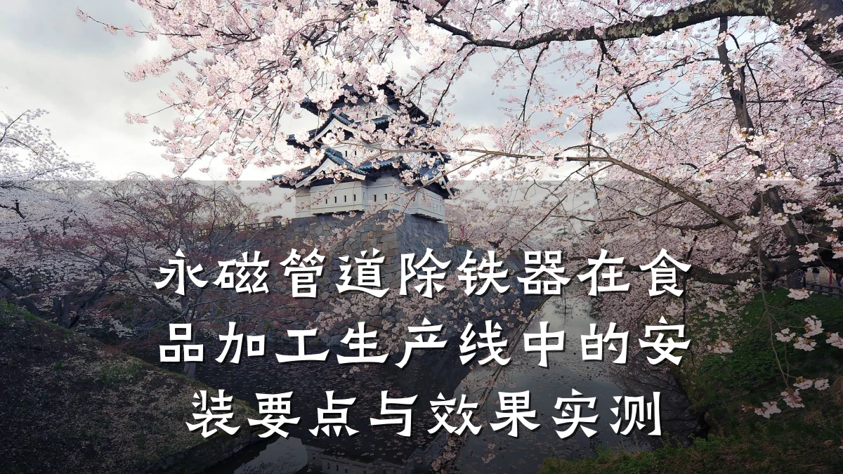 永磁管道除铁器在食品加工生产线中的安装要点与效果实测