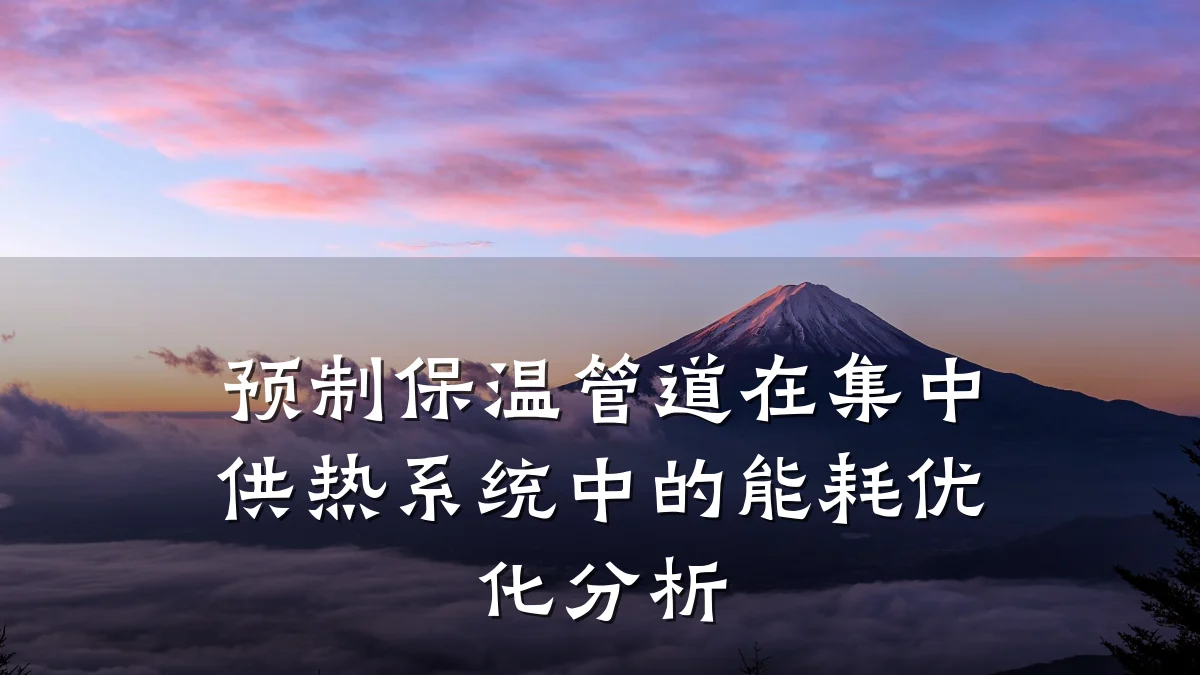 预制保温管道在集中供热系统中的能耗优化分析
