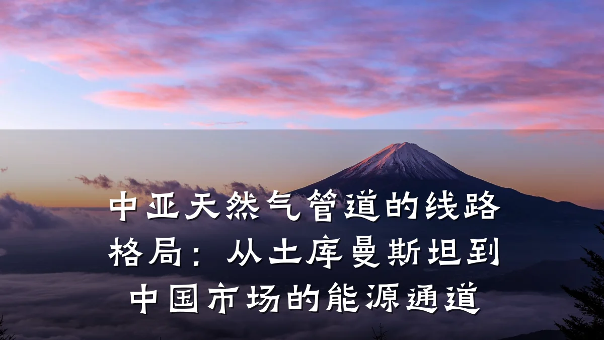 中亚天然气管道的线路格局:从土库曼斯坦到中国市场的能源通道