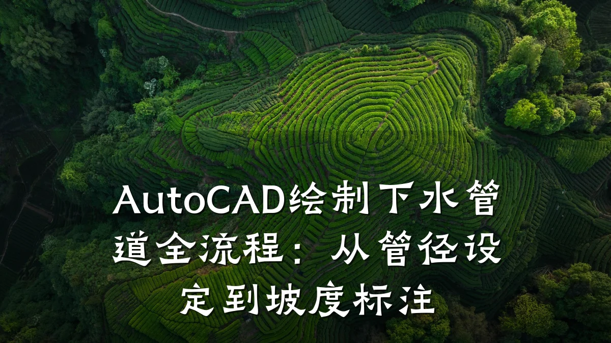 AutoCAD绘制下水管道全流程:从管径设定到坡度标注