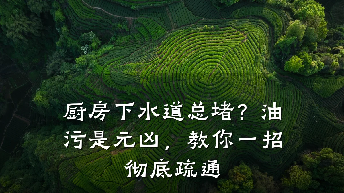 厨房下水道总堵?油污是元凶,教你一招彻底疏通