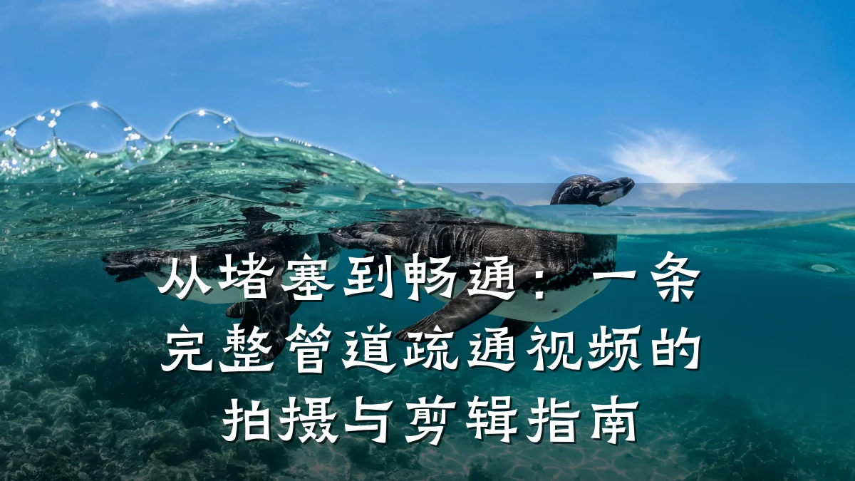 从堵塞到畅通:一条完整管道疏通视频的拍摄与剪辑指南