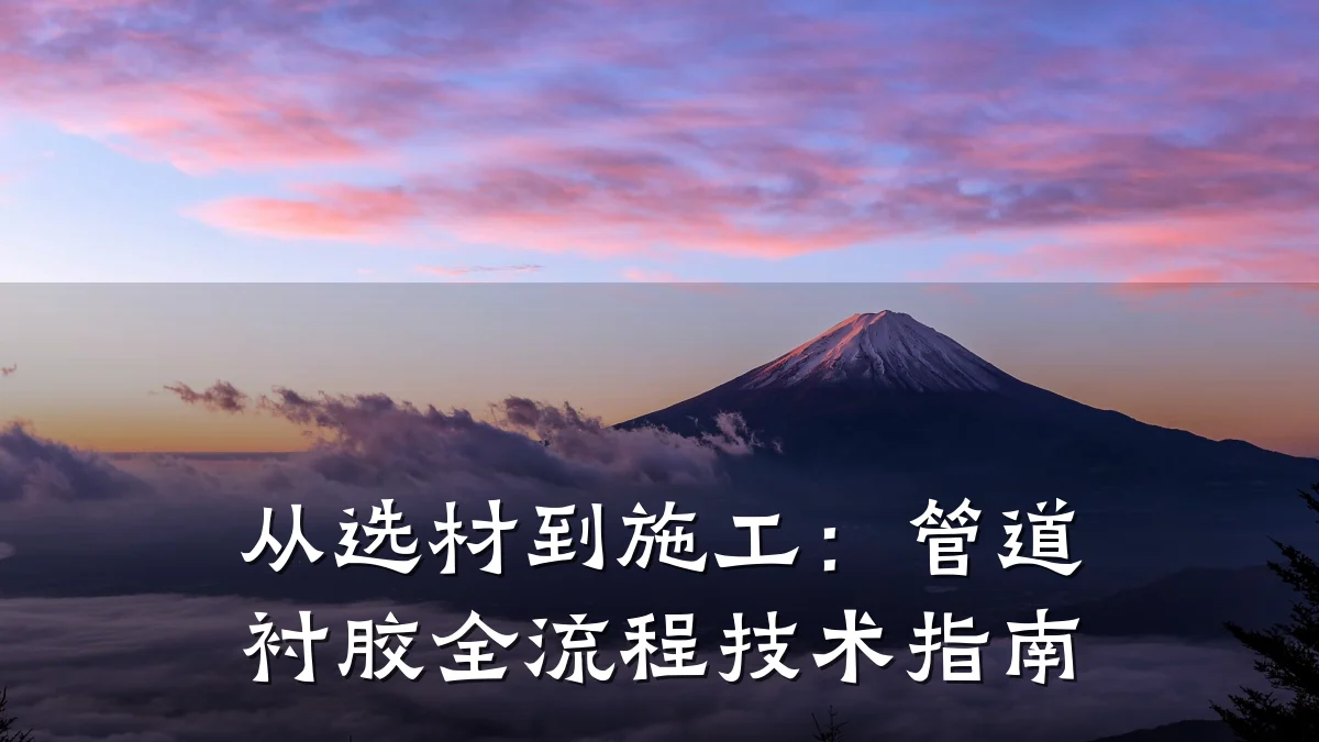 从选材到施工:管道衬胶全流程技术指南