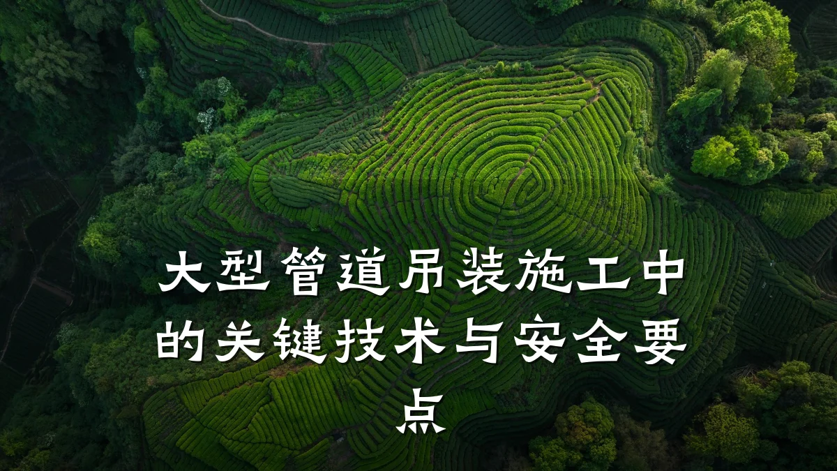 大型管道吊装施工中的关键技术与安全要点