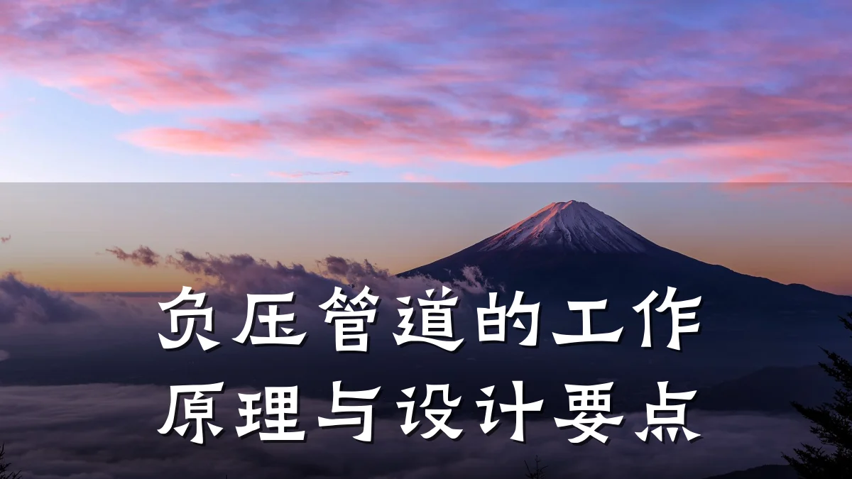 负压管道的工作原理与设计要点