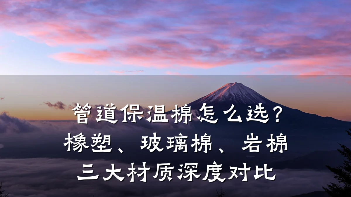 管道保温棉怎么选?橡塑、玻璃棉、岩棉三大材质深度对比