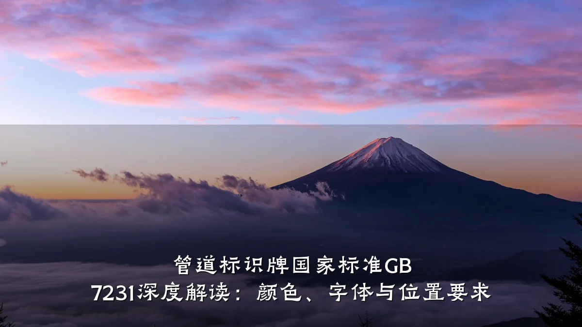 管道标识牌国家标准GB 7231深度解读:颜色、字体与位置要求