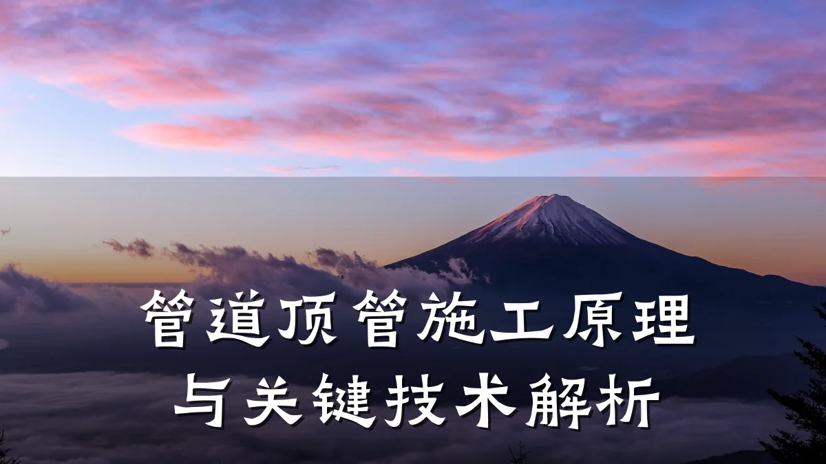 管道顶管施工原理与关键技术解析