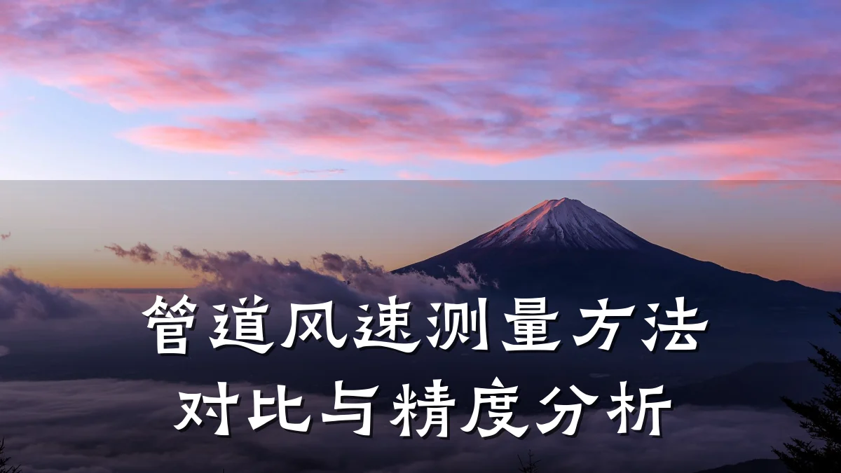 管道风速测量方法对比与精度分析