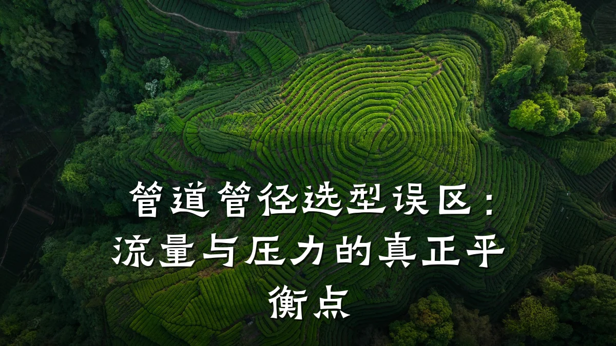 管道管径选型误区:流量与压力的真正平衡点