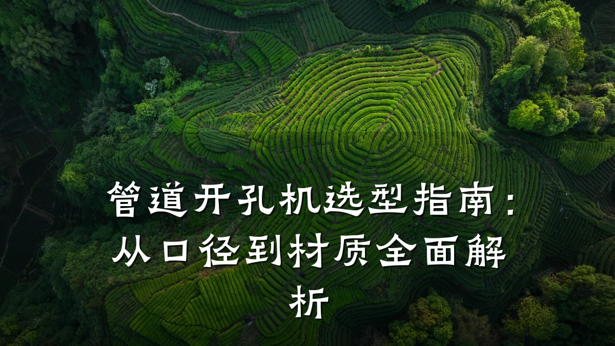 管道开孔机选型指南：从口径到材质全面解析