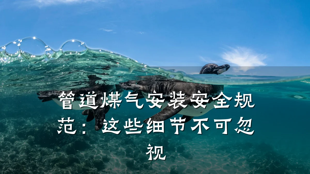 管道煤气安装安全规范:这些细节不可忽视
