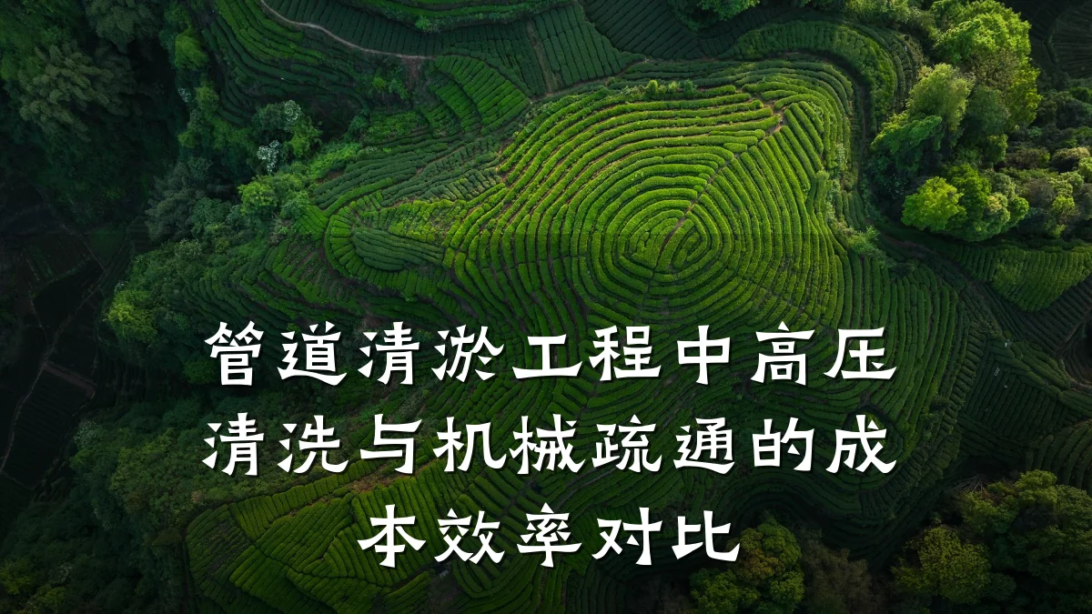 管道清淤工程中高压清洗与机械疏通的成本效率对比