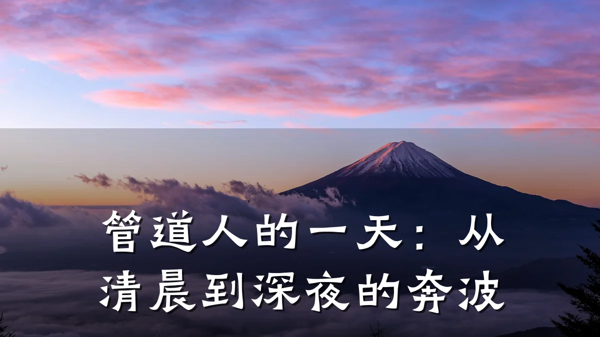管道人的一天:从清晨到深夜的奔波