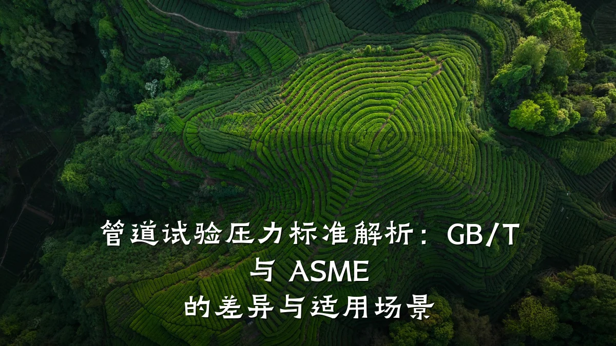 管道试验压力标准解析:GB/T 与 ASME 的差异与适用场景