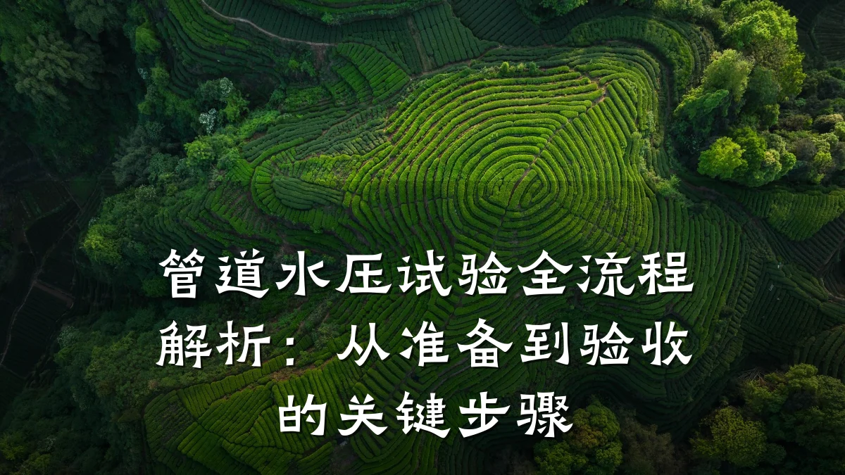 管道水压试验全流程解析:从准备到验收的关键步骤